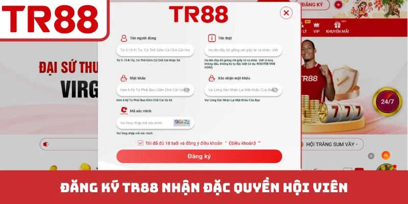 Đăng ký TR88 nhận đặc quyền hội viên